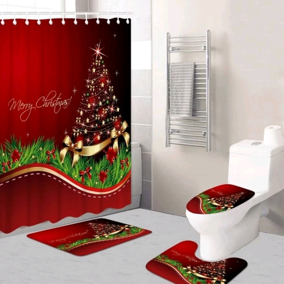 Christmas shower curtain - Picture 1 of 4